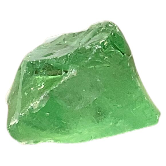 Mint Green Art Glass Cullet Glowing Manganese Slag Glass #5GM19 - Picture 6 of 7